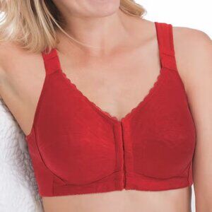NWT~Comfort Choice RED Front Close Wireless Posture Bra~38DDD
